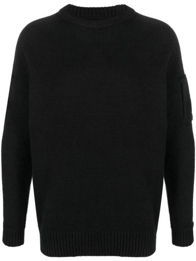 Lens Wappen Patch Knit Top Black - CP COMPANY - BALAAN 2