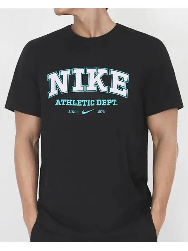 Logo Crew Neck Short Sleeve T-Shirt Black - NIKE - BALAAN 2