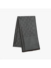 GG Jacquard Pattern Two-Tone Wool Silk Muffle Dark Brown - GUCCI - BALAAN 3