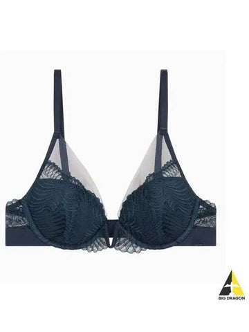 UNDERWEAR Women s CK Black Geo Lace AF Plunge Bra QF7907ADPPK - CALVIN KLEIN - BALAAN 1