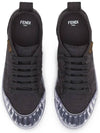 Women's FF Logo Canvas Low Top Sneakers Black - FENDI - BALAAN 3