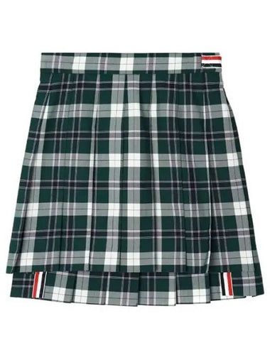 Tartan Twill Pleated Mini Skirt - THOM BROWNE - BALAAN 1