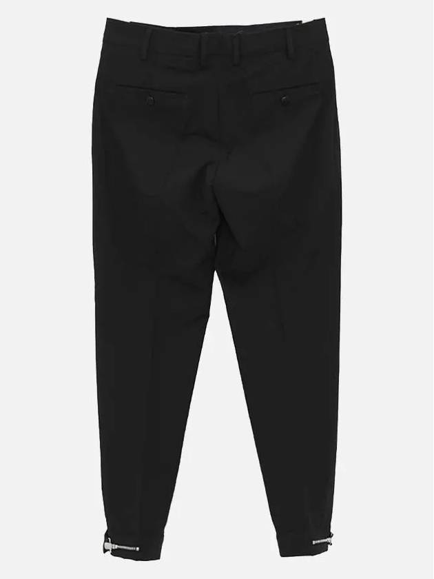 Back Zipper Cuffs Tapered Straight Pants Black - NEIL BARRETT - BALAAN 4