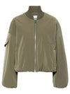 Drop Oversized Zipper Twill Bomber Jacket Kalamata - GANNI - BALAAN 2