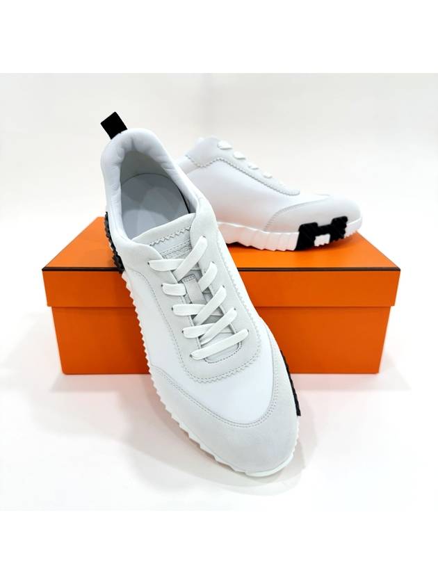 Bouncing Low Top Sneakers White - HERMES - BALAAN 4