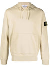 Signature Logo Patch Hoodie Ecru - STONE ISLAND - BALAAN 1