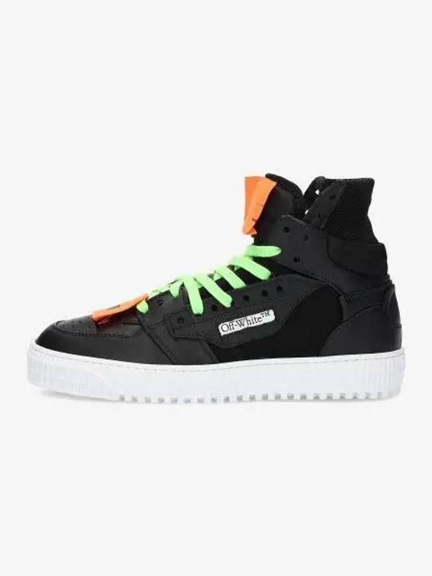 logo detail leather high-top sneakers black - OFF WHITE - BALAAN 2