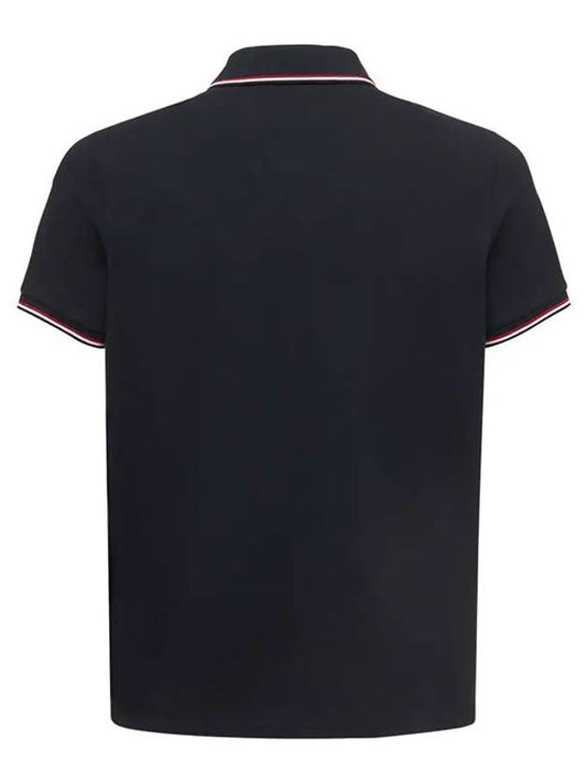 Logo Patch Polo T Shirt Navy 8A70300 84556 77X - MONCLER - BALAAN 2