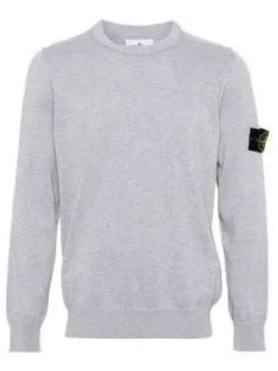 Crewneck Soft Cotton Knit Top Charcoal - STONE ISLAND - BALAAN 2