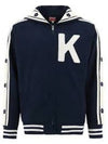 Elephant Zipper Hooded Jacket Midnight Blue - KENZO - BALAAN 2