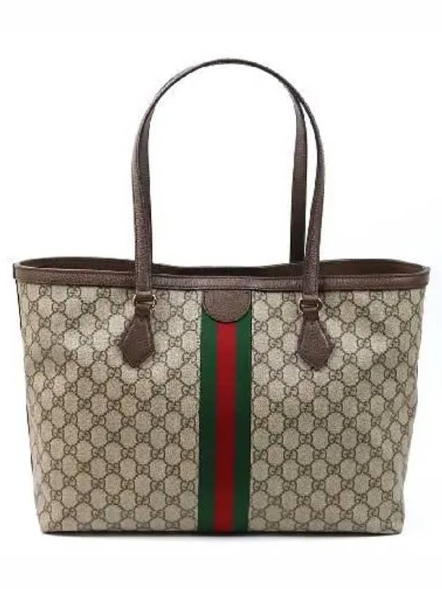 631685 Ophidia Ebony GG Medium Tote Bag Grain Shoulder - GUCCI - BALAAN 4