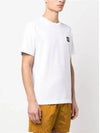 Logo Patch Cotton Short Sleeve T-Shirt White - STONE ISLAND - BALAAN 4