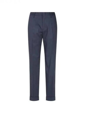 Men s Micro Pattern Roll up Pants Navy 271079 - EMPORIO ARMANI - BALAAN 1