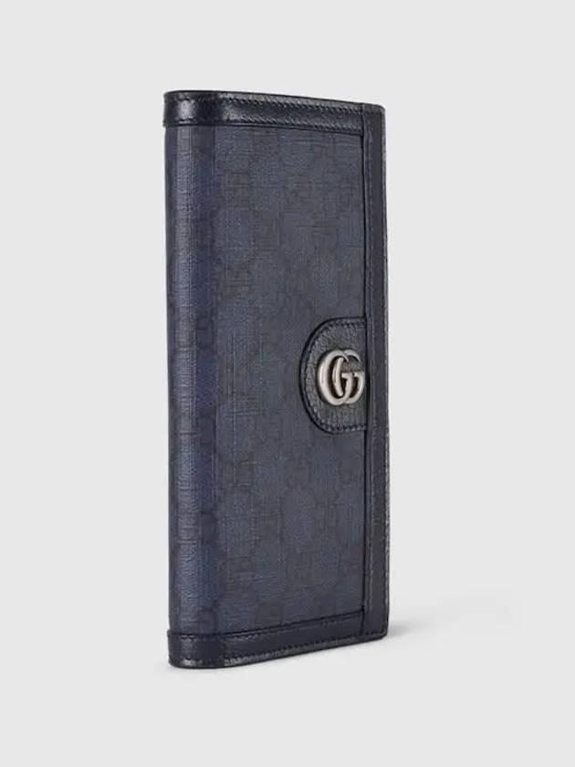 Ophidia GG Supreme Canvas Long Wallet Dark Blue - GUCCI - BALAAN 4