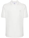 Embroidered Logo Short Sleeve Polo Shirt White - BRUNELLO CUCINELLI - BALAAN 2