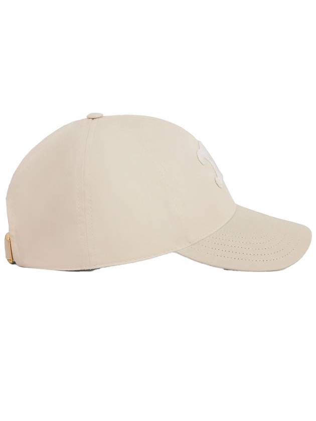 Triomphe Cotton Ball Cap Vanilla - CELINE - BALAAN 4