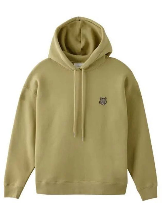 Bold Fox Head Patch Comfort Hoodie Mustard Green - MAISON KITSUNE - BALAAN 2