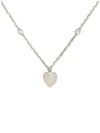 Interlocking G Heart Pendant Chain Necklace Silver - GUCCI - BALAAN 2