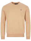 Embroidery Pony Logo Crew Neck Knit Top Camel - POLO RALPH LAUREN - BALAAN 3