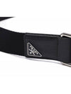 Triangle Logo D-Ring Nylon Belt Black - PRADA - BALAAN 5