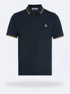 Men's Two Line Wappen Patch Short Sleeve Cotton Polo Shirt Green - STONE ISLAND - BALAAN 2