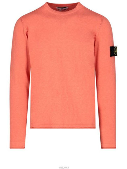 Wappen Patch Crew Neck Knit Top Orange - STONE ISLAND - BALAAN 2