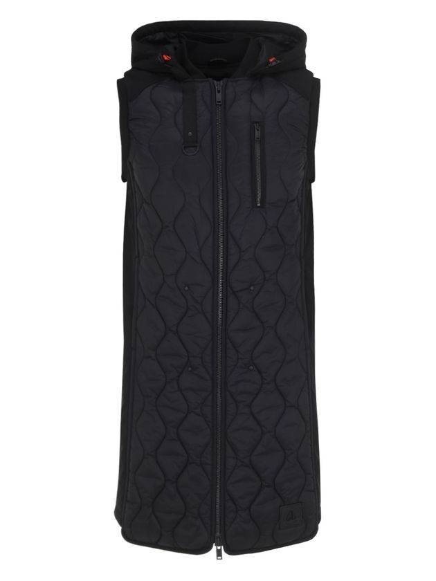 Quilted Long Vest Black - MOOSE KNUCKLES - BALAAN.