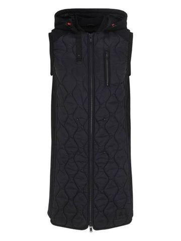 Quilted Long Vest Black - MOOSE KNUCKLES - BALAAN.