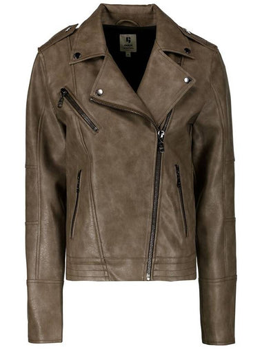 GARCIA Vegan Leather biker jacket - WILHELMINA GARCIA - BALAAN 1