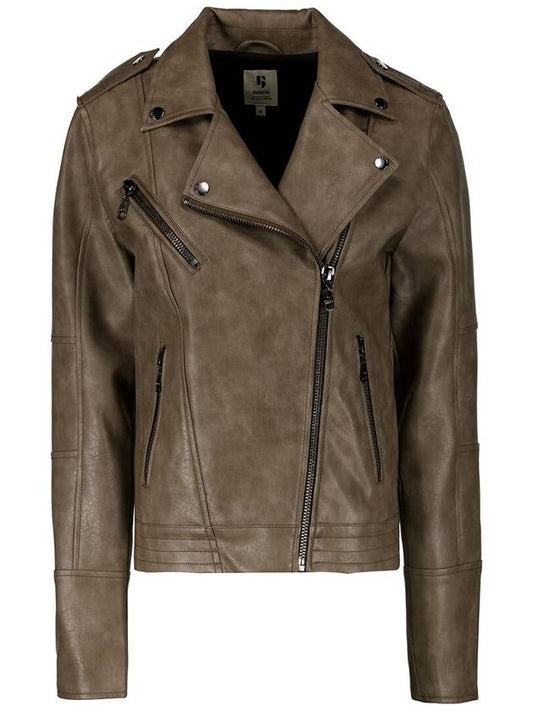 GARCIA Vegan Leather biker jacket - WILHELMINA GARCIA - BALAAN 1