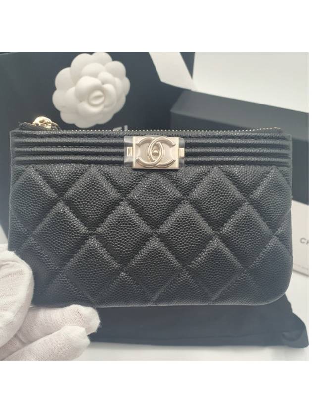 Boy Leather Mini Pouch Bag Black - CHANEL - BALAAN 6