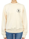 Logo Crew Neck Cotton Sweatshirt Beige - SPORTY & RICH - BALAAN 2