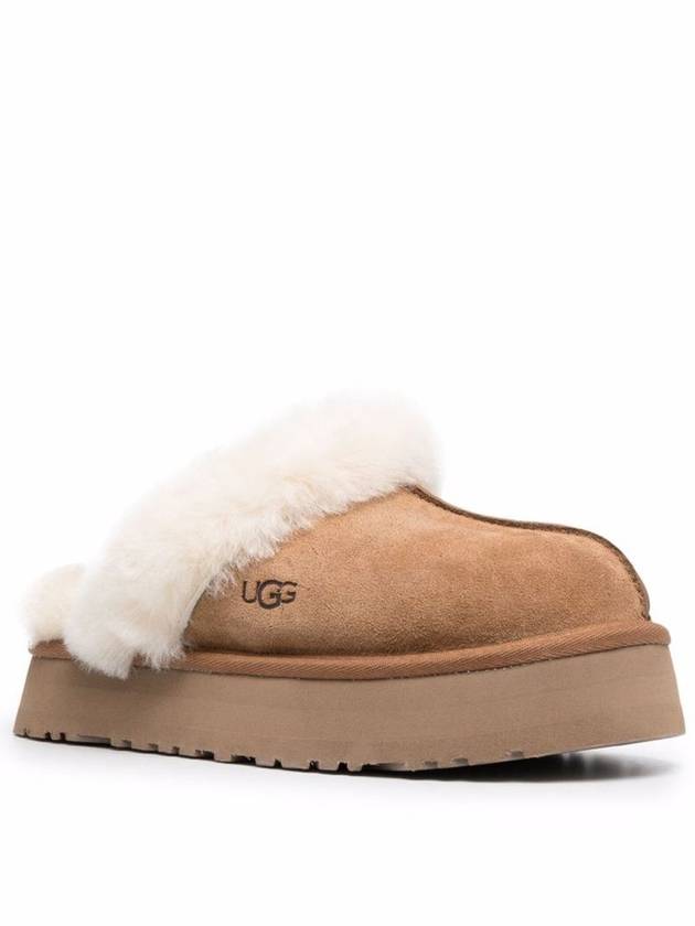 Women's Diskett Fleece Platform Slippers Brown - UGG - BALAAN 3