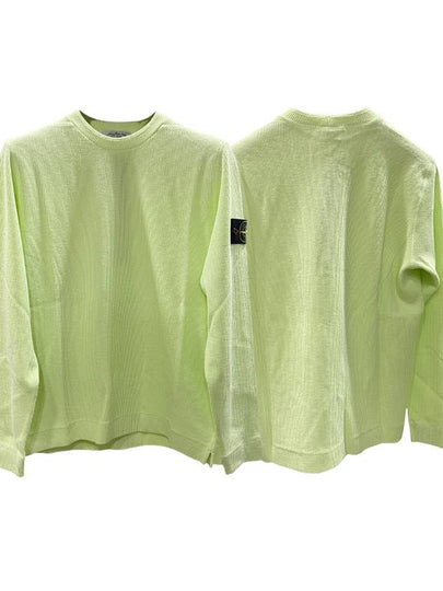 Men's Wappen Patch Knit Top Light Green - STONE ISLAND - BALAAN 2