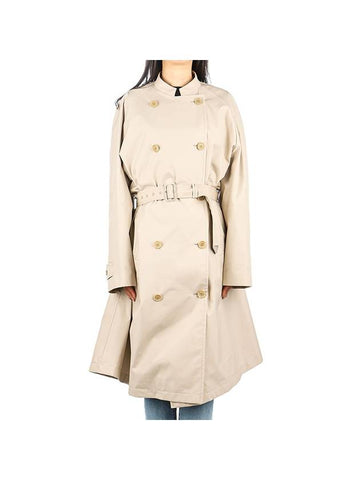 Women's Panama Belt Jacket Beige - PRADA - BALAAN.