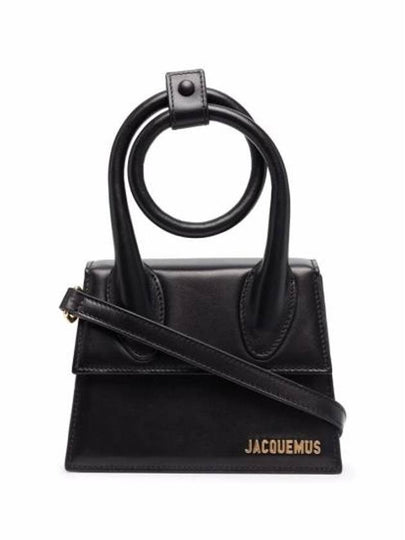 Le Chiquito Noeud Coiled Leather Tote Bag Black - JACQUEMUS - BALAAN 2