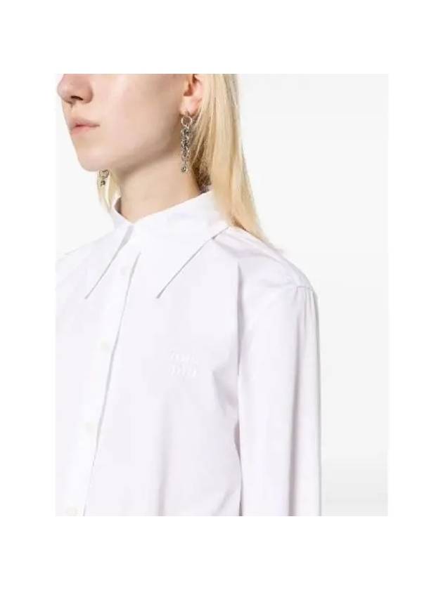 Point collar cotton shirt MK1818SOOO10RG F0009 - MIU MIU - BALAAN 5