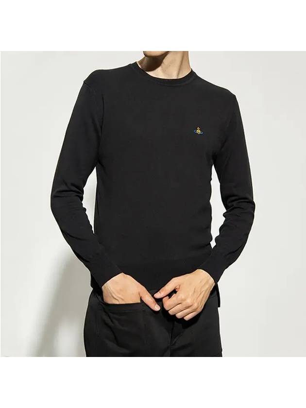 ORB Logo Cashmere Cotton Knit Top Black - VIVIENNE WESTWOOD - BALAAN 5