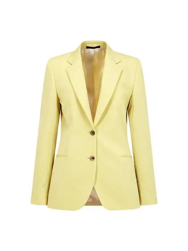 Women s Jetted Pocket Wool Single Jacket Dark Yellow Green 271404 - PAUL SMITH - BALAAN 1