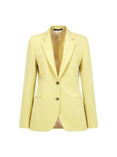 Women s Jetted Pocket Wool Single Jacket Dark Yellow Green 271404 - PAUL SMITH - BALAAN 1