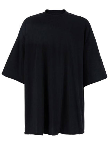 'Tommy T' Black Oversized T-Shirt In Cotton Man - RICK OWENS - BALAAN 1