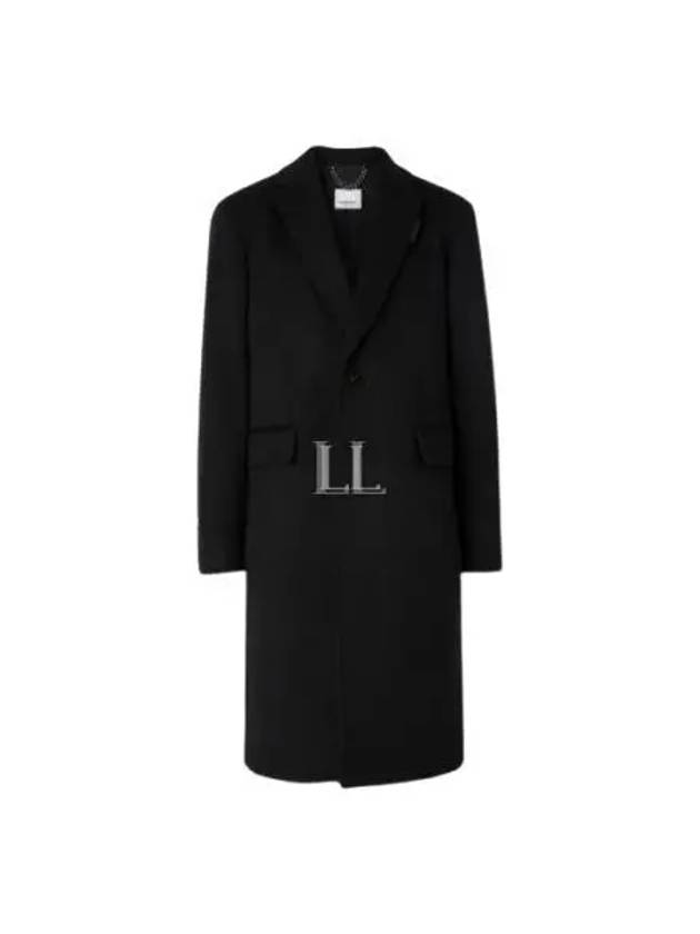 Wool Cashmere Tailored Single Coat Black - BURBERRY - BALAAN 2