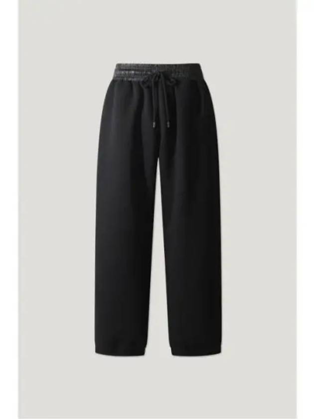 Banding color combination wide jogger pants BLACK - IRO - BALAAN 1