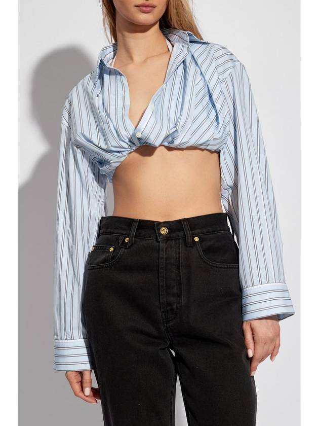 Shirt 233SH04211403FE PRINT BLUE STRIPE BLUE - JACQUEMUS - BALAAN 4