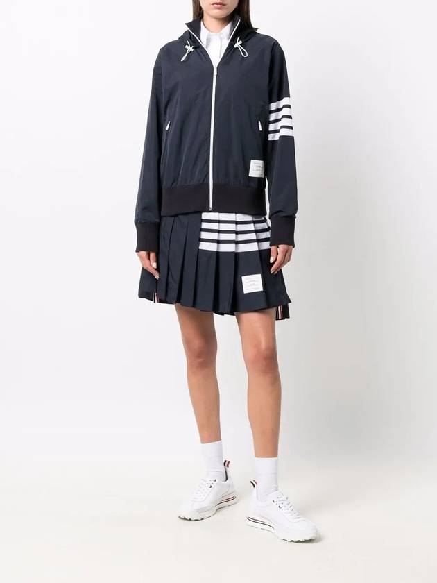 4-Bar Striped Mini Pleated Skirt Navy - THOM BROWNE - BALAAN 6