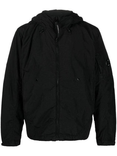 Nylon Reversible Hooded Jacket Black - CP COMPANY - BALAAN 1