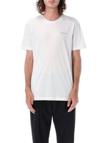 Logo Cotton Short Sleeve T-Shirt White - MARNI - BALAAN 1