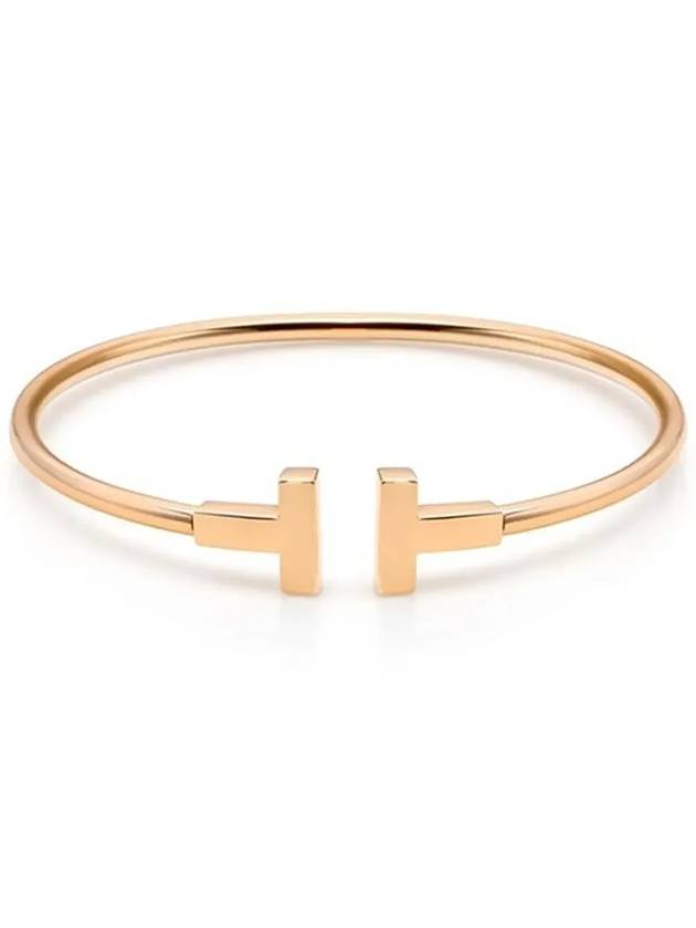 T Wire Bracelet Rose Gold - TIFFANY & CO. - BALAAN 4