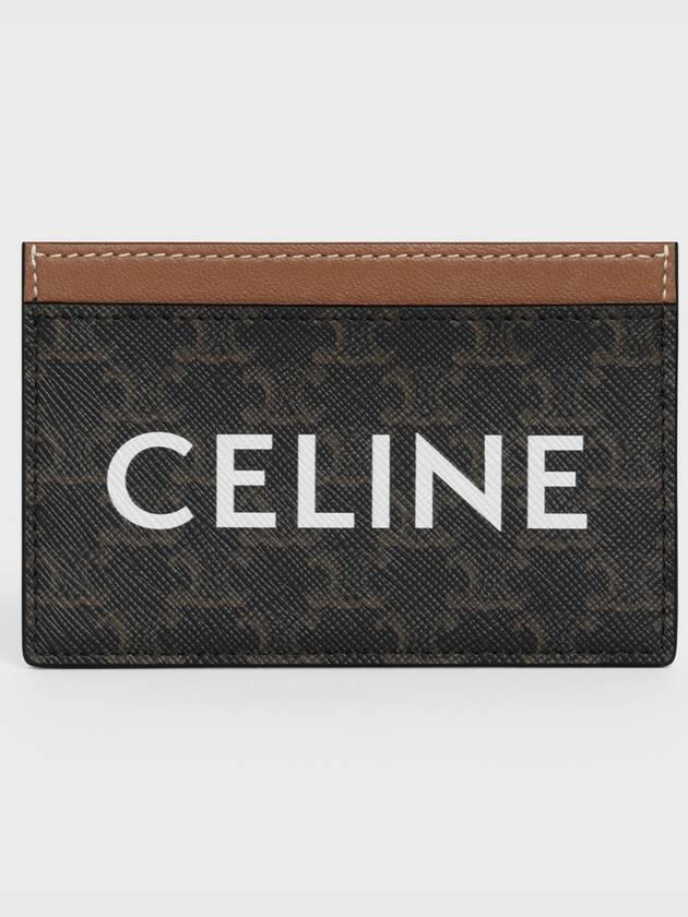 Triomphe Canvas Logo Card Wallet Tan - CELINE - BALAAN 2