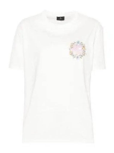 Paisley 24 WRJB0006AC036 W0111 Floral Logo Embroidery T shirt 1218200 - ETRO - BALAAN 1